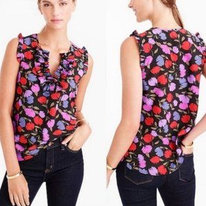 J. Crew Margot Top in Painted Pansy - SZ 0